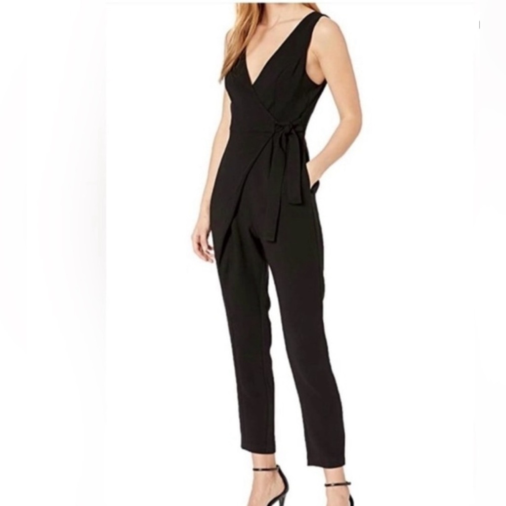 BCBGeneration Black Wrap Jumpsuit NWT Size 10